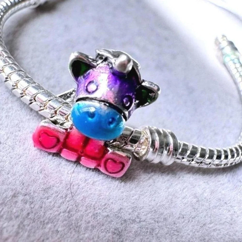 Rainbow Heart Unicorn fits PANDORA